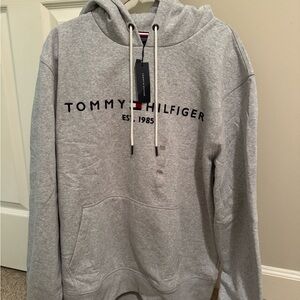 Tommy Hilfiger Gray Logo Men's Hoodie